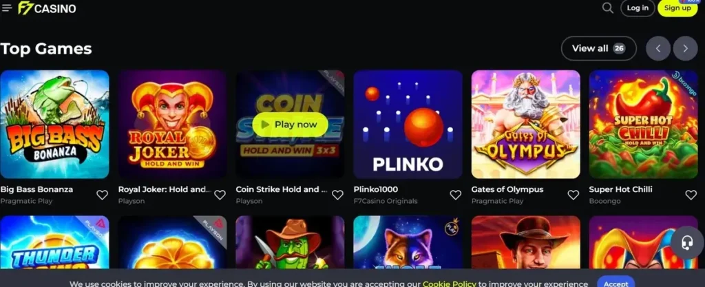 f7 casino bonus code